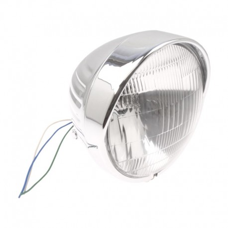 svetlo predné HeadLight Motobike 12V, chróm